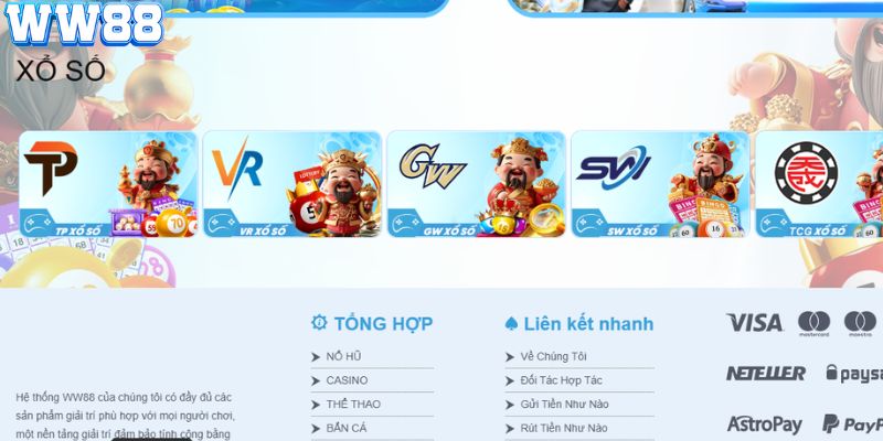 Nét nổi bật của xổ số WW88